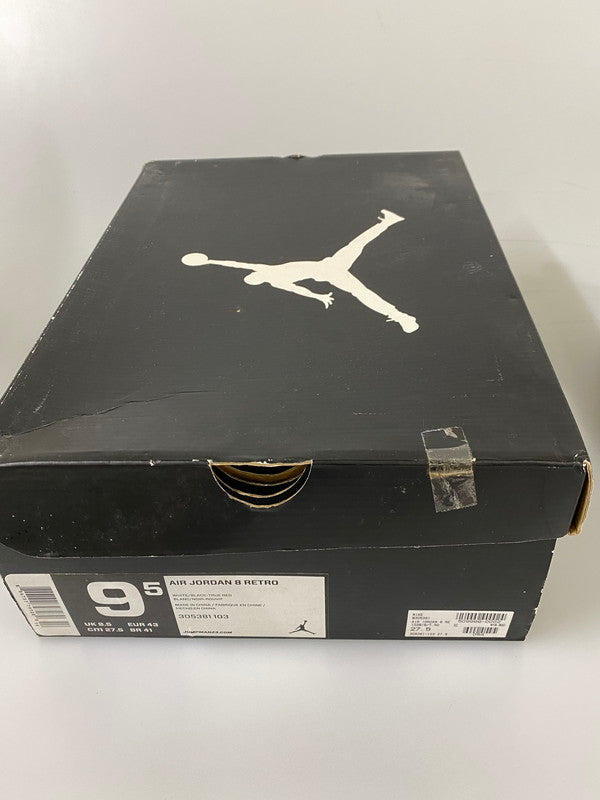【中古品】【メンズ】 NIKE ナイキ AIR JORDAN 8 RETRO エアジョーダン 8 レトロ 305381-103 靴 スニーカー シューズ 160-260916-hu-09-min カラー：WHITE/BLACK-TRUE RED 万代Net店