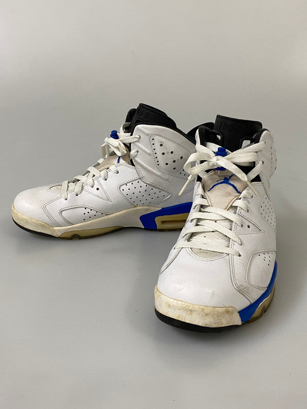 【中古品】【メンズ】 NIKE ナイキ AIR JORDAN 6 RETRO エアジョーダン 6 レトロ 384664-107 靴 シューズ スニーカー 160-260916-hu-02-min カラー：ホワイト/ブラック/ブルー 万代Net店