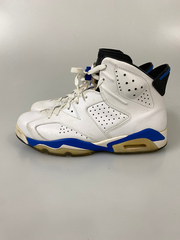 【中古品】【メンズ】 NIKE ナイキ AIR JORDAN 6 RETRO エアジョーダン 6 レトロ 384664-107 靴 シューズ スニーカー 160-260916-hu-02-min カラー：ホワイト/ブラック/ブルー 万代Net店