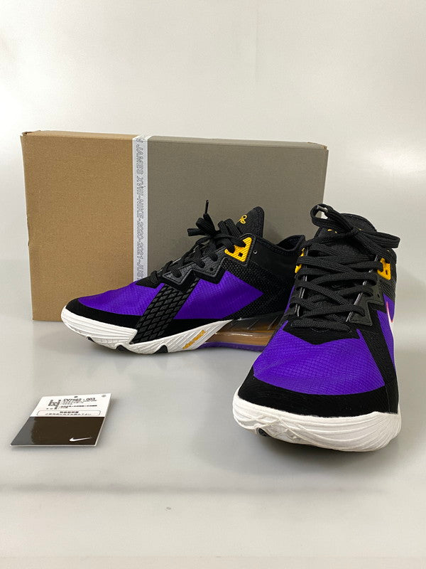 【中古品】【メンズ】 NIKE ナイキ LEBRON 18 LOW レブロン 18 ロー CV7562-003 靴 スニーカー シューズ 160-260916-hu-10-min カラー：BLACK/WHITE-FIERCE PURPLE 万代Net店