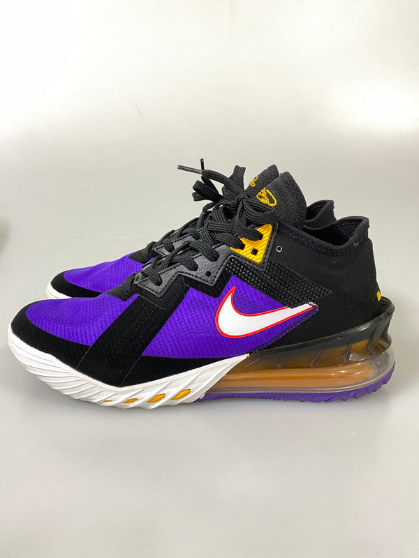 【中古品】【メンズ】 NIKE ナイキ LEBRON 18 LOW レブロン 18 ロー CV7562-003 靴 スニーカー シューズ 160-260916-hu-10-min カラー：BLACK/WHITE-FIERCE PURPLE 万代Net店