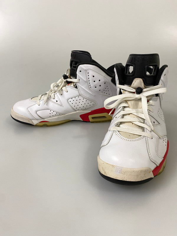 【中古品】【メンズ】 NIKE ナイキ AIR JORDAN 6 RETRO エアジョーダン 6 レトロ 384664-103 靴 シューズ スニーカー 160-260916-hu-01-min カラー：ホワイト/ブラック/レッド 万代Net店