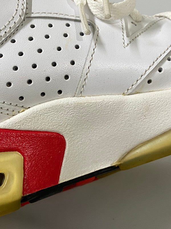 【中古品】【メンズ】 NIKE ナイキ AIR JORDAN 6 RETRO エアジョーダン 6 レトロ 384664-103 靴 シューズ スニーカー 160-260916-hu-01-min カラー：ホワイト/ブラック/レッド 万代Net店