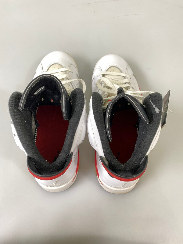 【中古品】【メンズ】 NIKE ナイキ AIR JORDAN 6 RETRO エアジョーダン 6 レトロ 384664-103 靴 シューズ スニーカー 160-260916-hu-01-min カラー：ホワイト/ブラック/レッド 万代Net店