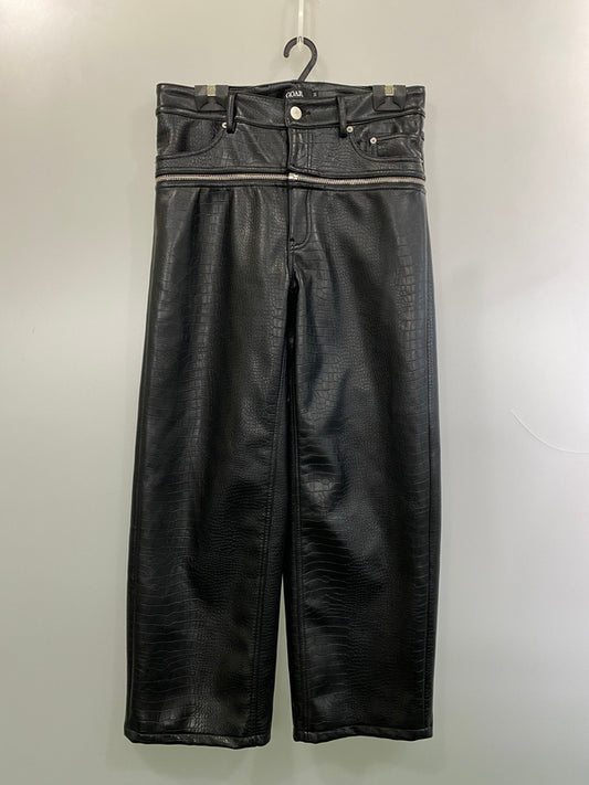 【中古品】【メンズ】 GOAR ARCHIVE ゴアアーカイブ CROCO ZIPPER PANTS クロコ ジッパー パンツ ボトムス 151-260918-hu-11-min サイズ：M カラー：ブラック 万代Net店