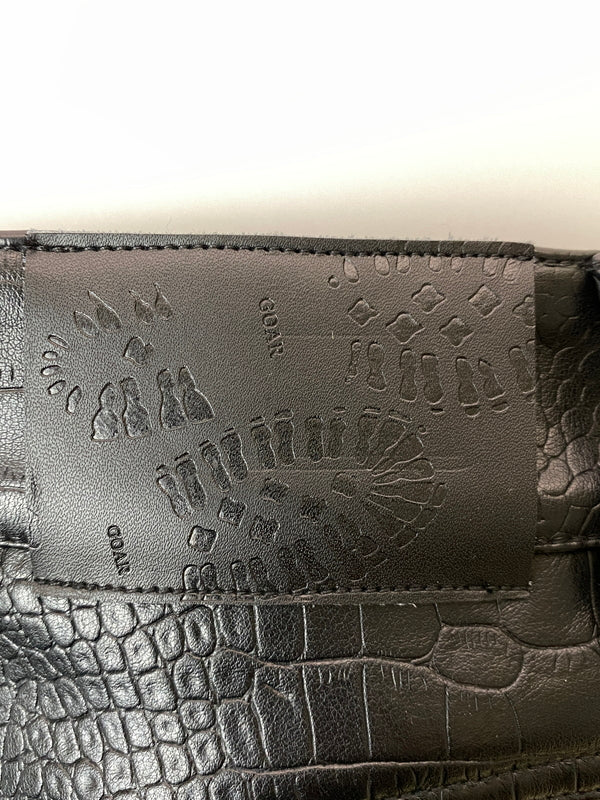 【中古品】【メンズ】 GOAR ARCHIVE ゴアアーカイブ CROCO ZIPPER PANTS クロコ ジッパー パンツ ボトムス 151-260918-hu-11-min サイズ：M カラー：ブラック 万代Net店