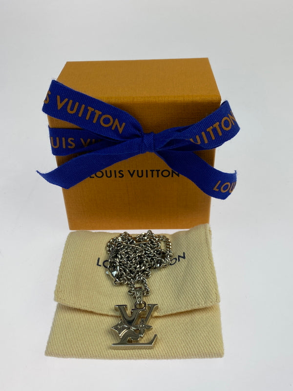 【中古品】【メンズ/レディース】 LOUIS VUITTON ルイヴィトン モノグラム ロウ ネックレス M02254 アクセサリー 179-260923-hu-19-min カラー：シルバー 万代Net店