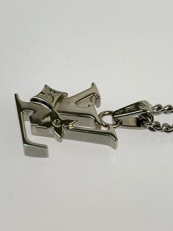 【中古品】【メンズ/レディース】 LOUIS VUITTON ルイヴィトン モノグラム ロウ ネックレス M02254 アクセサリー 179-260923-hu-19-min カラー：シルバー 万代Net店