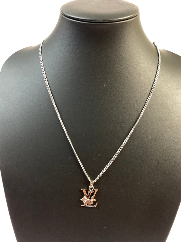 【中古品】【メンズ/レディース】 LOUIS VUITTON ルイヴィトン モノグラム ロウ ネックレス M02254 アクセサリー 179-260923-hu-19-min カラー：シルバー 万代Net店