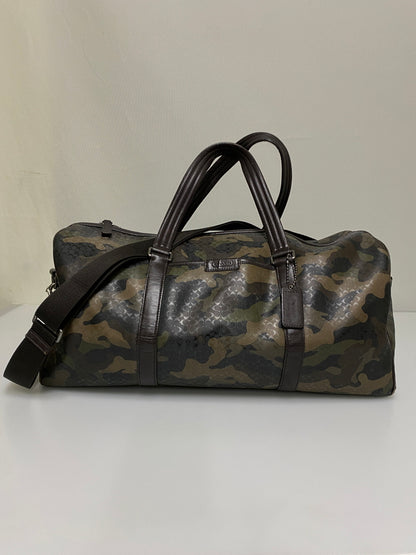 【中古品】【メンズ/レディース】 COACH コーチ CAMOUFLAGE BOSTON BAG F93230 ヘリテージ シグネチャー ロール ダッフル カモフラージュ ボストンバッグ 鞄 カバン 180-260927-em-28-min カラー：ブラウン系 万代Net店