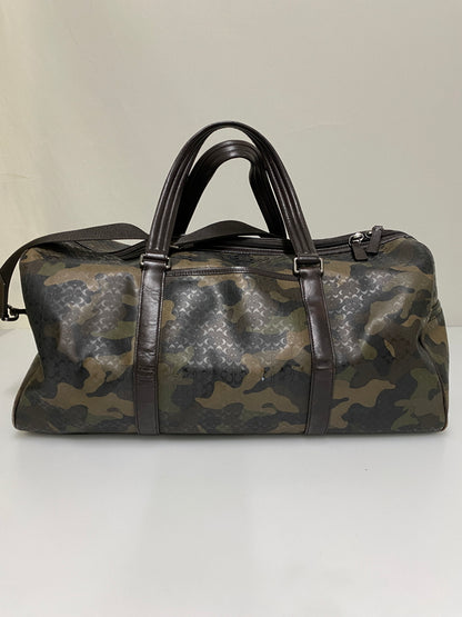 【中古品】【メンズ/レディース】 COACH コーチ CAMOUFLAGE BOSTON BAG F93230 ヘリテージ シグネチャー ロール ダッフル カモフラージュ ボストンバッグ 鞄 カバン 180-260927-em-28-min カラー：ブラウン系 万代Net店