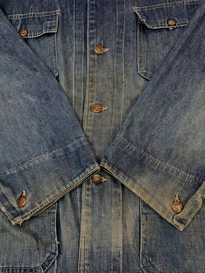 【現状渡し品】【メンズ】 BICMAC ビックマック 70S DENIM COVERALL 70年代 デニム カバーオール アウター 146-260915-jt-04-min サイズ：サイズ不明 下記参照 カラー：インディゴ 万代Net店