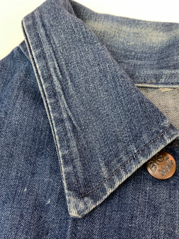 【現状渡し品】【メンズ】 BICMAC ビックマック 70S DENIM COVERALL 70年代 デニム カバーオール アウター 146-260915-jt-04-min サイズ：サイズ不明 下記参照 カラー：インディゴ 万代Net店