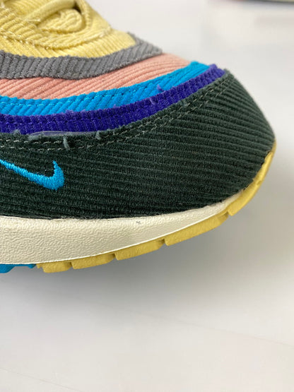 【中古品】【メンズ】 SEAN WOTHERSPOON×NIKE ショーン ウェザースプーン ナイキ AIR MAX 1/97 SW エア マックス AJ4219-400 靴 シューズ スニーカー 160-260916-hu-08-min カラー：LIGHT BLUE FURY/LEMON WASH 万代Net店