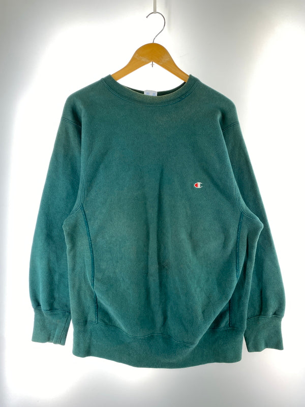 【現状渡し品】【メンズ】 CHAMPION チャンピオン 90年代 REVERSE WEAVE SWEATSHIRT リバース ウィーブ スウェットトップス 146-260915-jt-33-min サイズ：XL カラー：グリーン 万代Net店