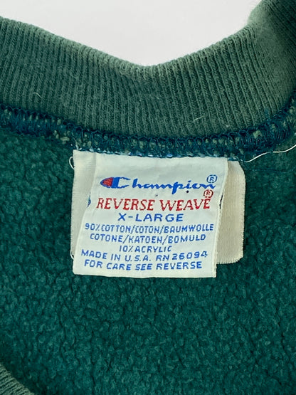 【現状渡し品】【メンズ】 CHAMPION チャンピオン 90年代 REVERSE WEAVE SWEATSHIRT リバース ウィーブ スウェットトップス 146-260915-jt-33-min サイズ：XL カラー：グリーン 万代Net店