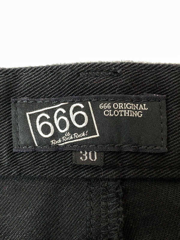 【中古品】【メンズ】 666 ロクロクロク ボンテージ スキニーパンツ ボトムス 156-260918-hu-12-min サイズ：30 カラー：ブラック 万代Net店