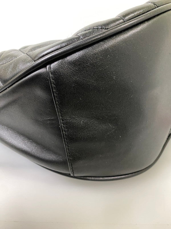 【中古品】【レディース】 SCHOTT ショット PADDED LEATHER BANANA BAG パデッド レザー バナナ バッグ 188-260918-hu-43-min カラー：ブラック 万代Net店