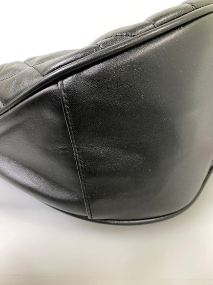 【中古品】【レディース】 SCHOTT ショット PADDED LEATHER BANANA BAG パデッド レザー バナナ バッグ 188-260918-hu-43-min カラー：ブラック 万代Net店