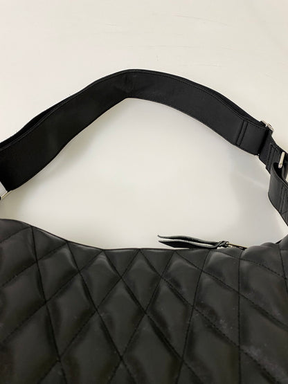 【中古品】【レディース】 SCHOTT ショット PADDED LEATHER BANANA BAG パデッド レザー バナナ バッグ 188-260918-hu-43-min カラー：ブラック 万代Net店