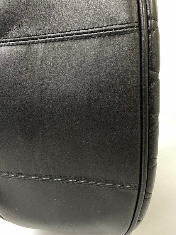 【中古品】【レディース】 SCHOTT ショット PADDED LEATHER BANANA BAG パデッド レザー バナナ バッグ 188-260918-hu-43-min カラー：ブラック 万代Net店