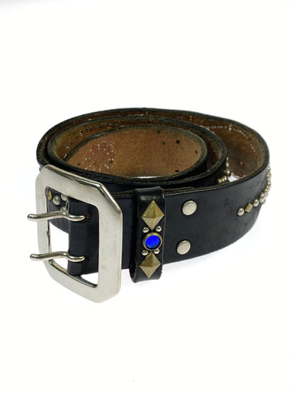 【中古品】【メンズ】 DIABOLIC ダイアボリック スタッズベルト レザー 小物 205-260923-hu-34-min カラー：ブラック/ホワイト/シルバー/ゴールド 万代Net店