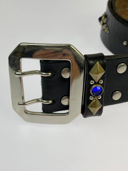 【中古品】【メンズ】 DIABOLIC ダイアボリック スタッズベルト レザー 小物 205-260923-hu-34-min カラー：ブラック/ホワイト/シルバー/ゴールド 万代Net店