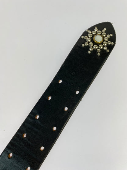 【中古品】【メンズ】 DIABOLIC ダイアボリック スタッズベルト レザー 小物 205-260923-hu-34-min カラー：ブラック/ホワイト/シルバー/ゴールド 万代Net店