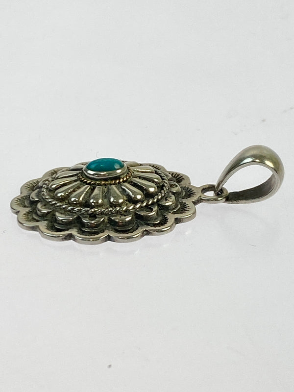 【中古品】【メンズ】 SAAD サード 銀縄 ターコイズ ペンダントトップ アクサセリー 192-260923-hu-36-min カラー：シルバー 万代Net店