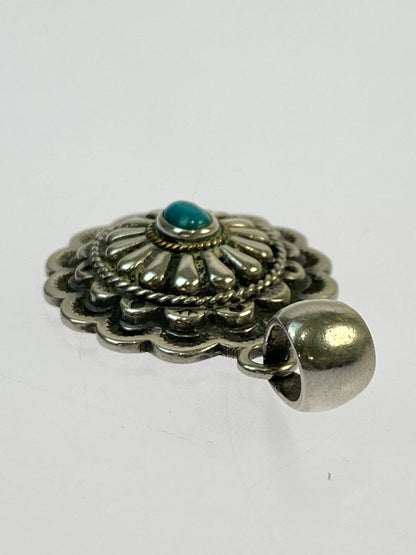 【中古品】【メンズ】 SAAD サード 銀縄 ターコイズ ペンダントトップ アクサセリー 192-260923-hu-36-min カラー：シルバー 万代Net店