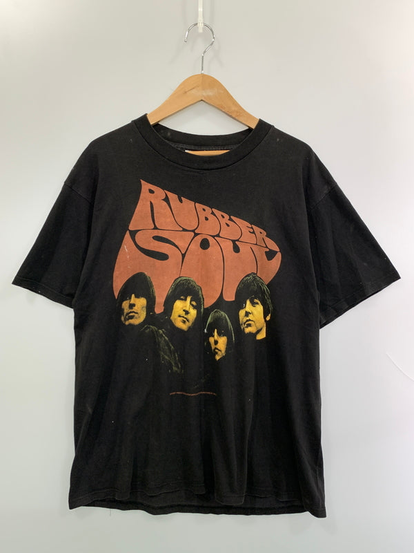 【現状渡し品】【メンズ】 THE BEATLES ザ ビートルズ 90年代 RUBBER SOUL Tシャツ トップス 146-260915-jt-11-min サイズ：サイズ不明 下記参照 カラー：ブラック 万代Net店