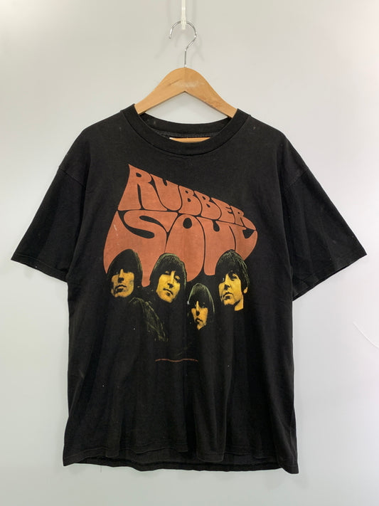 【現状渡し品】【メンズ】 THE BEATLES ザ ビートルズ 90年代 RUBBER SOUL Tシャツ トップス 146-260915-jt-11-min サイズ：サイズ不明 下記参照 カラー：ブラック 万代Net店
