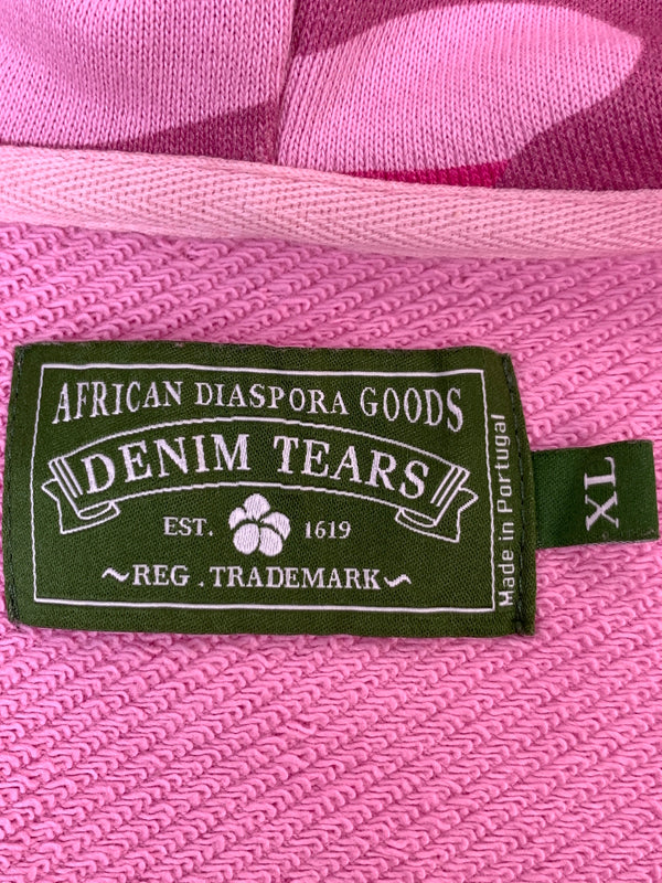 【中古品】【メンズ】 DENIM TEARS デニムティアーズ ZIP UP HOODIE ジップ アップ フーディ パーカー トップス 142-260915-jt-14-min サイズ：XL カラー：ピンク系 カモフラ 万代Net店