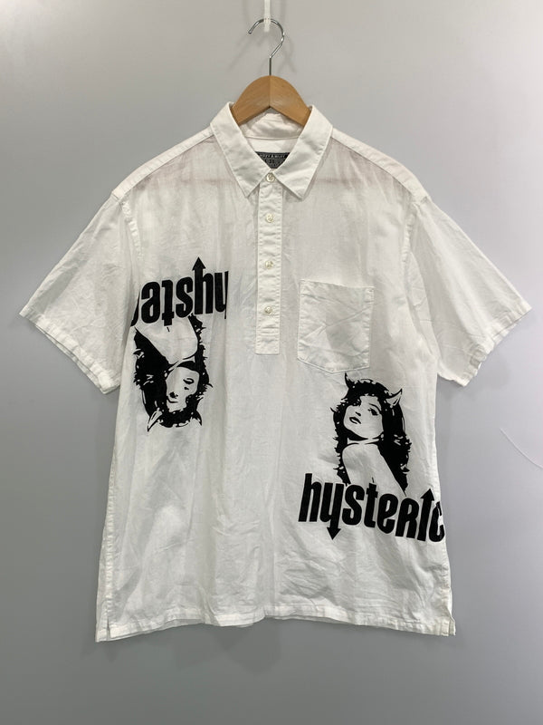 【中古品】【メンズ】 HYSTERIC GLAMOUR ヒステリックグラマー DEVIL WOMAN PULLOVER SHIRT 02261AH08 デビル ウーマン プルオーバー シャツ トップス 140-260915-jt-13-min サイズ：L カラー：ホワイト 万代Net店