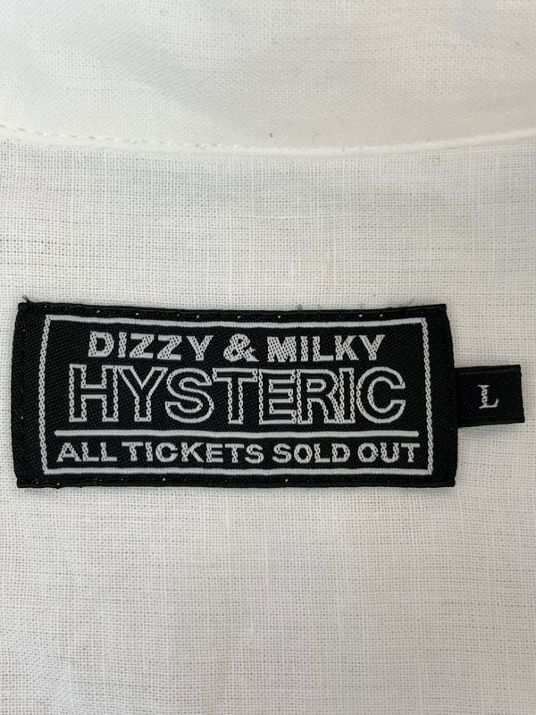 【中古品】【メンズ】 HYSTERIC GLAMOUR ヒステリックグラマー DEVIL WOMAN PULLOVER SHIRT 02261AH08 デビル ウーマン プルオーバー シャツ トップス 140-260915-jt-13-min サイズ：L カラー：ホワイト 万代Net店