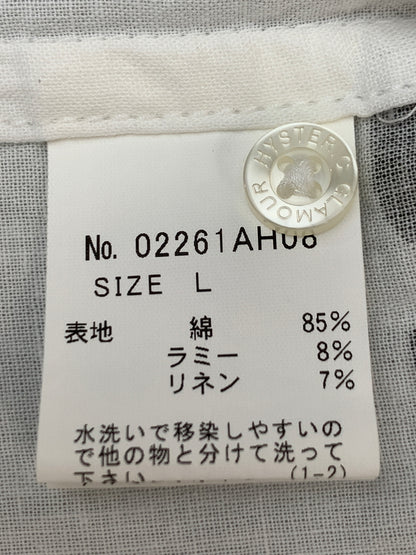 【中古品】【メンズ】 HYSTERIC GLAMOUR ヒステリックグラマー DEVIL WOMAN PULLOVER SHIRT 02261AH08 デビル ウーマン プルオーバー シャツ トップス 140-260915-jt-13-min サイズ：L カラー：ホワイト 万代Net店