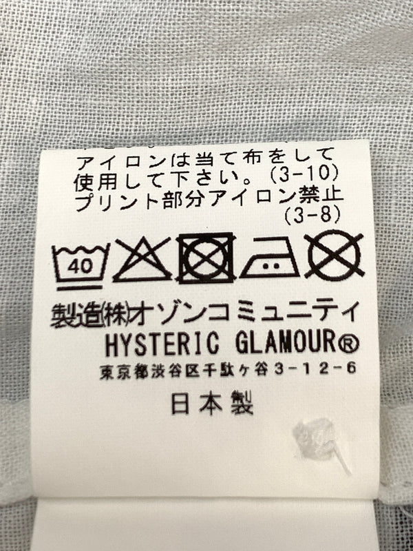 【中古品】【メンズ】 HYSTERIC GLAMOUR ヒステリックグラマー DEVIL WOMAN PULLOVER SHIRT 02261AH08 デビル ウーマン プルオーバー シャツ トップス 140-260915-jt-13-min サイズ：L カラー：ホワイト 万代Net店
