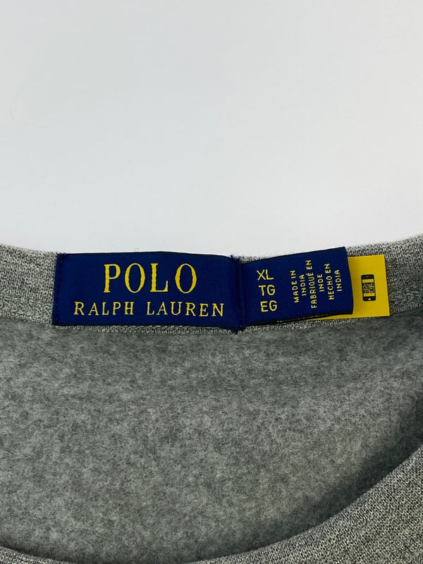 【中古品】【メンズ】 POLO RALPH LAUREN ポロ ラルフローレン LOGO SWEATSHIRT ロゴ スウェット トップス 146-260915-jt-34-min サイズ：XL カラー：グレー 万代Net店