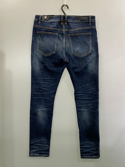 【中古品】【メンズ】 EMBELLISH エンブリッシュ DAMAGE DENIM ダメージ デニム パンツ ボトムス ジーパン 140-260916-hu-68-min サイズ：34 カラー：インディゴ 万代Net店