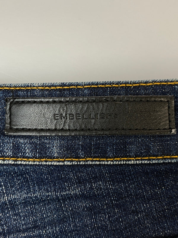 【中古品】【メンズ】 EMBELLISH エンブリッシュ DAMAGE DENIM ダメージ デニム パンツ ボトムス ジーパン 140-260916-hu-68-min サイズ：34 カラー：インディゴ 万代Net店