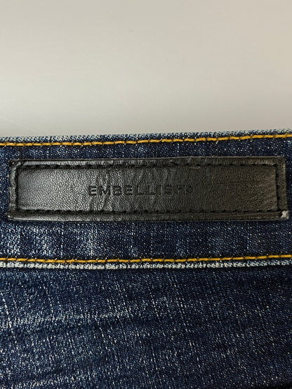 【中古品】【メンズ】 EMBELLISH エンブリッシュ DAMAGE DENIM ダメージ デニム パンツ ボトムス ジーパン 140-260916-hu-68-min サイズ：34 カラー：インディゴ 万代Net店