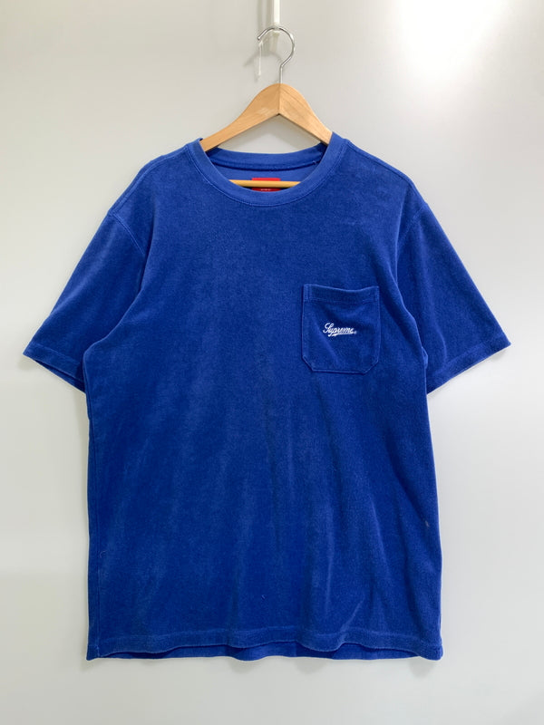 【中古品】【メンズ】 SUPREME シュプリーム パイル Tシャツ 半袖 ショートスリーブ 149-260916-hu-35-min サイズ：L カラー：ブルー系 万代Net店