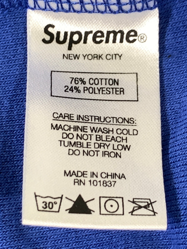 【中古品】【メンズ】 SUPREME シュプリーム パイル Tシャツ 半袖 ショートスリーブ 149-260916-hu-35-min サイズ：L カラー：ブルー系 万代Net店