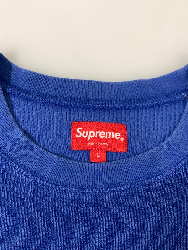 【中古品】【メンズ】 SUPREME シュプリーム パイル Tシャツ 半袖 ショートスリーブ 149-260916-hu-35-min サイズ：L カラー：ブルー系 万代Net店