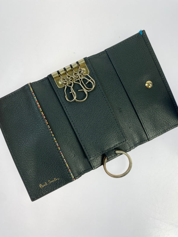 【中古品】【メンズ/レディース】 PAUL SMITH ポールスミス KEY CASE キーケース 201-260917-yn-18-min カラー：ブルーグレー 万代Net店