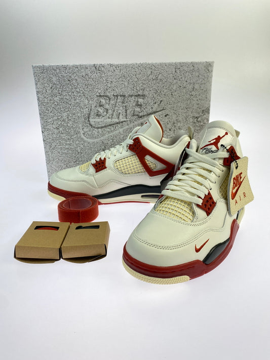 【中古美品】【メンズ】 NIKE ナイキ × NIGEL SYLVESTER AIR JORDAN 4 RETRO OG SP BA IQ8055-100 ナイジェル シルベスター エア ジョーダン 4 スニーカー 靴 160-260917-yn-02-min サイズ：26.5cm US8.5 カラー：SAIL/CINNABAR-ANTHRACITE 万代Net店