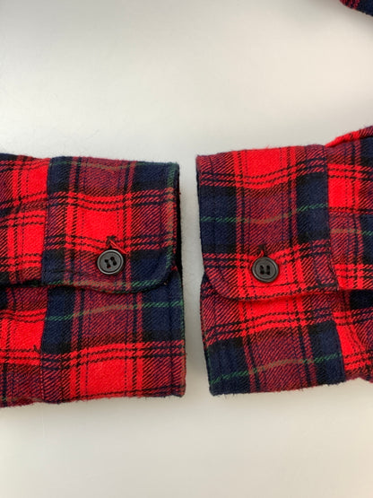 【中古品】【メンズ】 WIND AND SEA × GOD SELECTION XXX ウィンダンシー ゴッド セレクション トリプルエックス LS FLANNEL SHIRT フランネル シャツ WDS-XXX-21A-05 142-260923-hu-15-min サイズ：M カラー：レッド系（チェック） 万代Net店