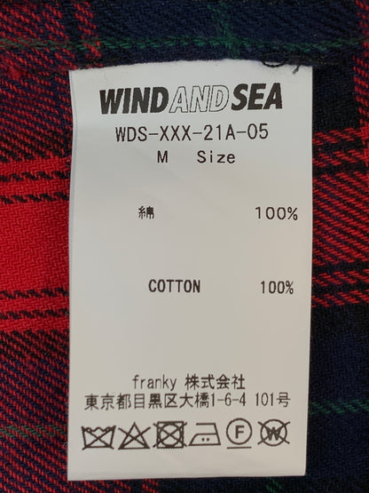 【中古品】【メンズ】 WIND AND SEA × GOD SELECTION XXX ウィンダンシー ゴッド セレクション トリプルエックス LS FLANNEL SHIRT フランネル シャツ WDS-XXX-21A-05 142-260923-hu-15-min サイズ：M カラー：レッド系（チェック） 万代Net店