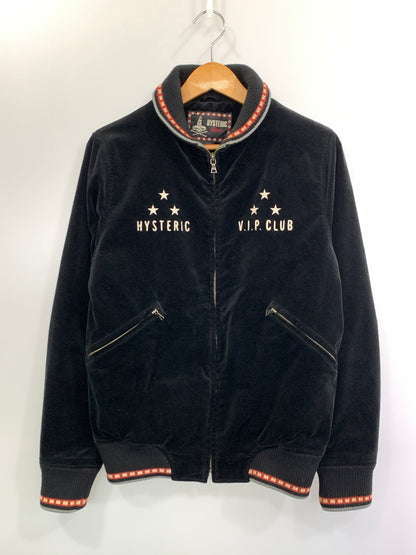 【中古品】【メンズ】 HYSTERIC GLAMOUR ヒステリックグラマー WOMAN STAR BLOUSON 0224AB02 ウーマンスター ブルゾン アウター 140-260930-yn-20-min サイズ：S カラー：ブラック 万代Net店