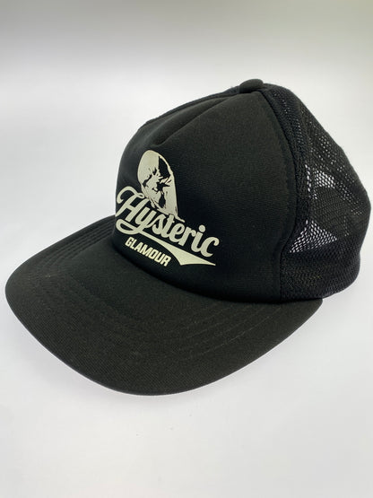 【中古品】【メンズ】 HYSTERIC GLAMOUR ヒステリック グラマー POSTER GIRL ポスター ガール メッシュ CAP キャップ 0253QH01 帽子 185-260929-hu-37-min サイズ：FREE カラー：ブラック 万代Net店